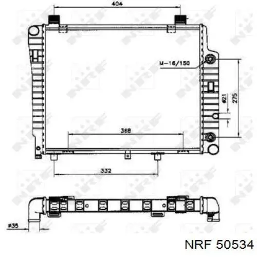 50534 NRF radiador