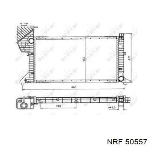 Radiador 50557 NRF