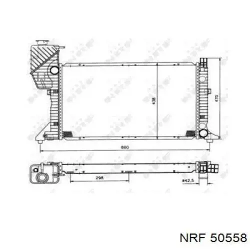 50558 NRF radiador refrigeración del motor