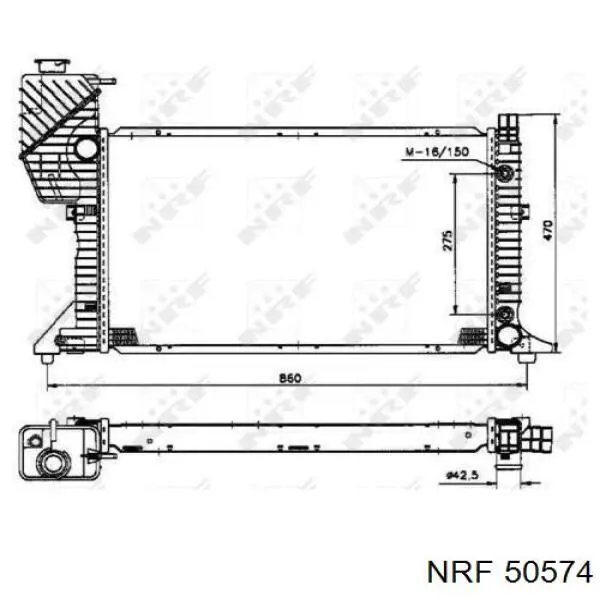 RA62686A Signeda radiador refrigeración del motor