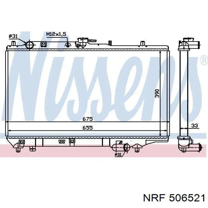 506521 NRF radiador