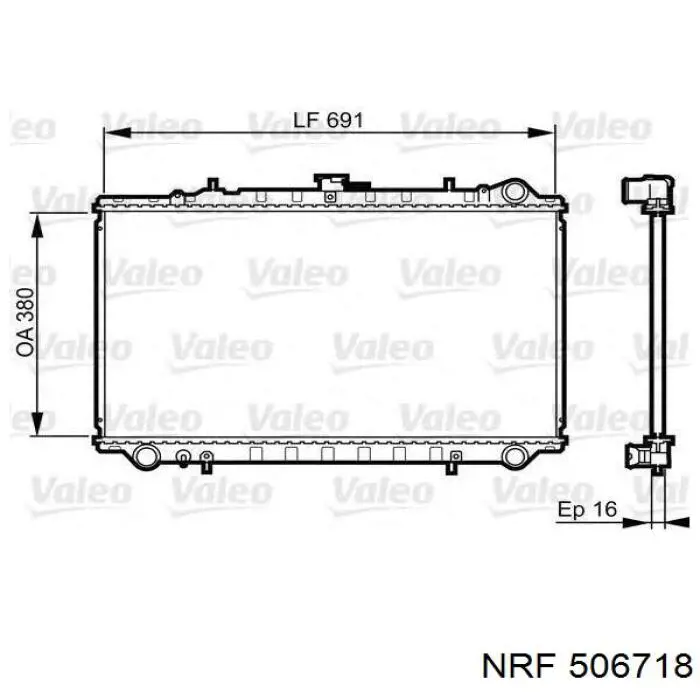506718 NRF radiador