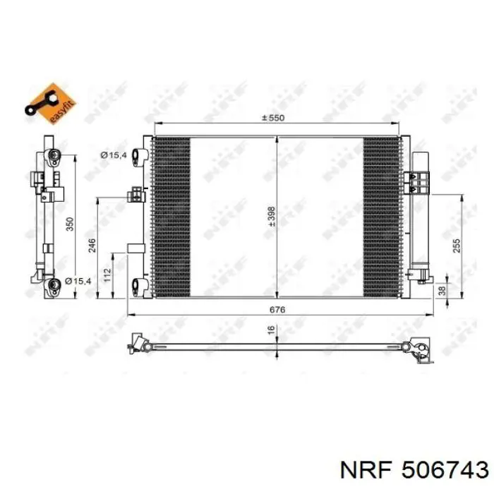 506743 NRF radiador