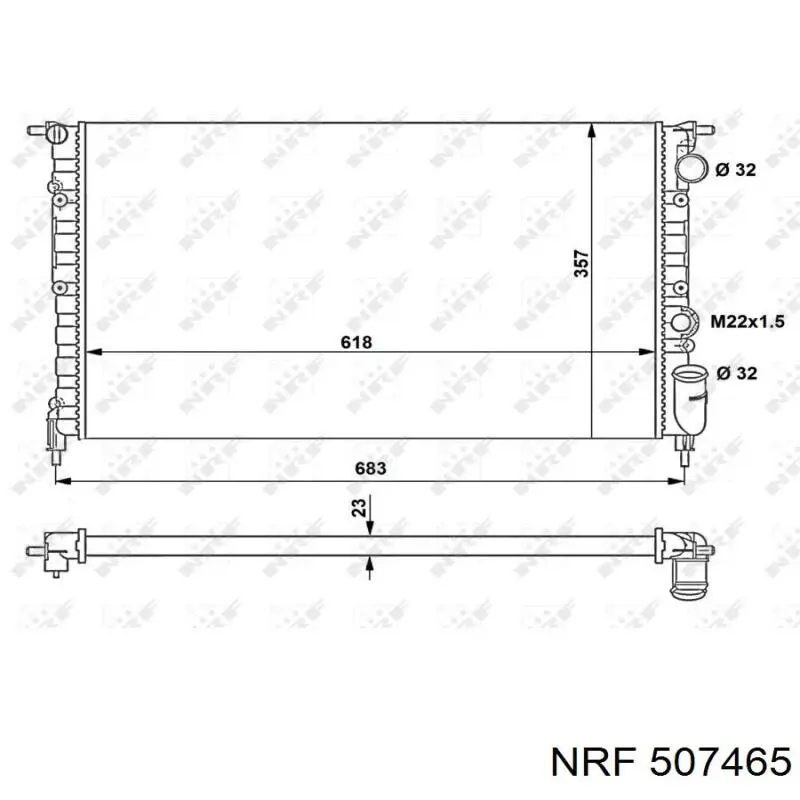 Comprar 507465 NRF Radiador de auto
