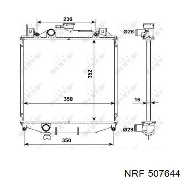 507644 NRF radiador