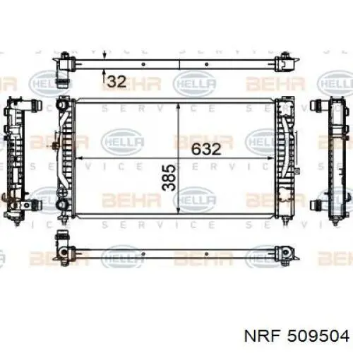 8D0121251AL Market (OEM) radiador refrigeración del motor