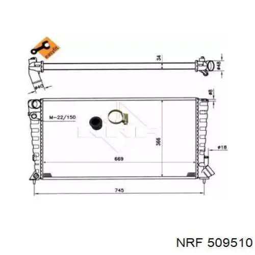 Comprar 509510 NRF Radiador de auto
