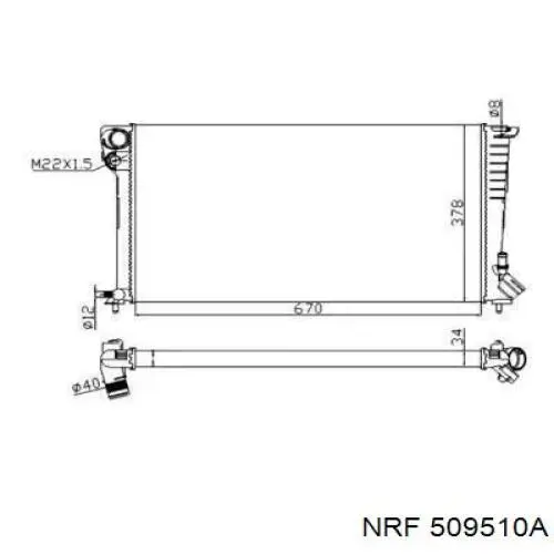 509510A NRF radiador