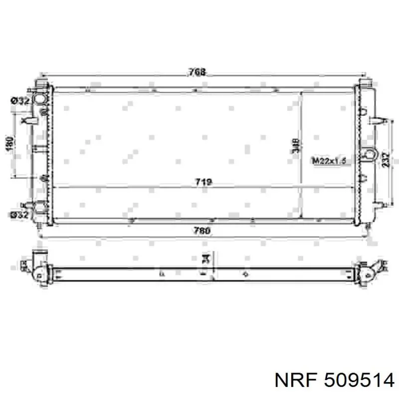 Radiador 509514 NRF