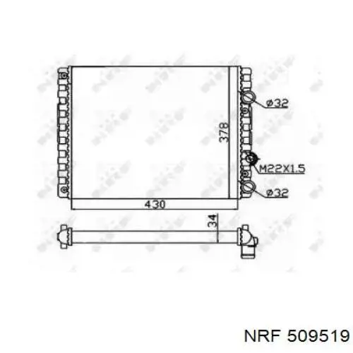 Radiador de água NRF 509519