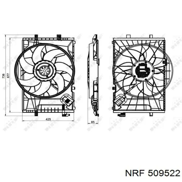 509522 NRF radiador