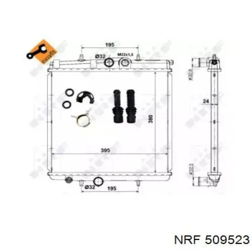 Radiador 509523 NRF