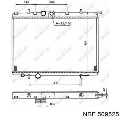Radiador 509525 NRF