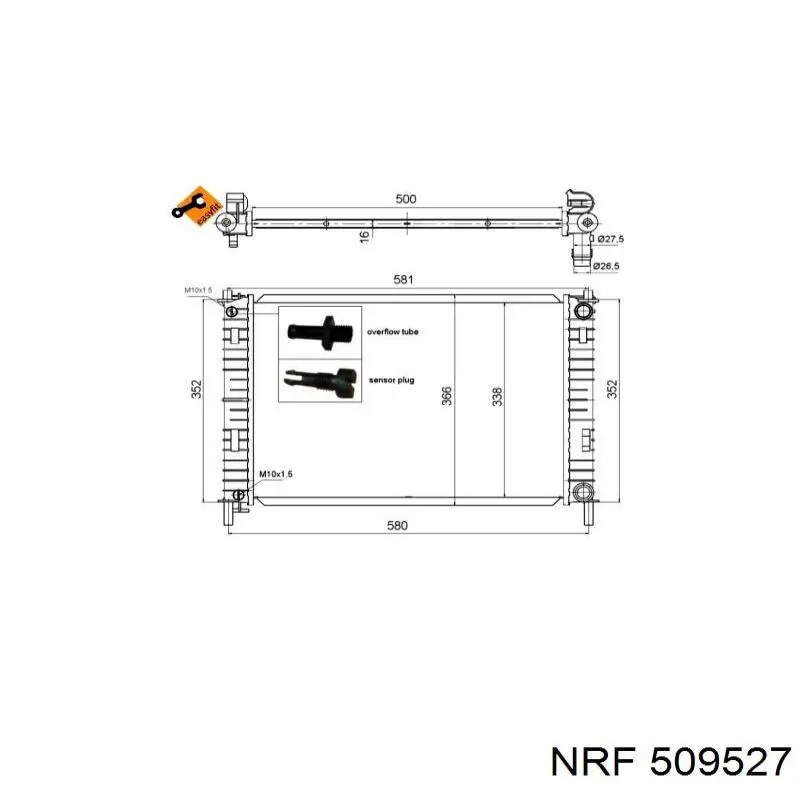 509527 NRF Refrigeración del motor