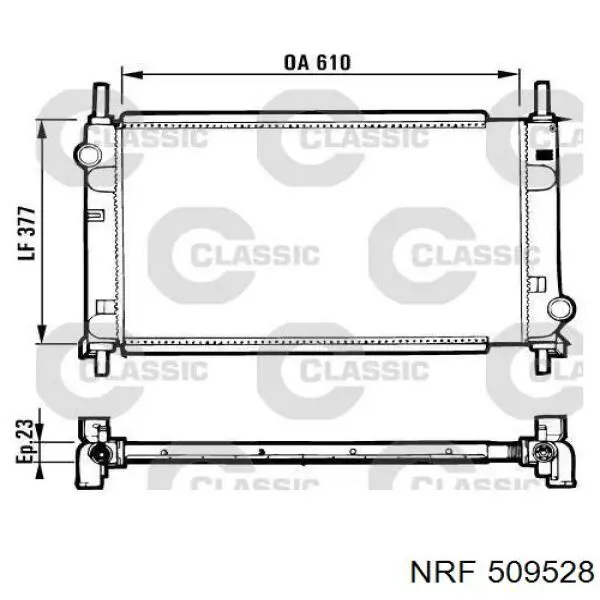 509528 NRF radiador refrigeración del motor