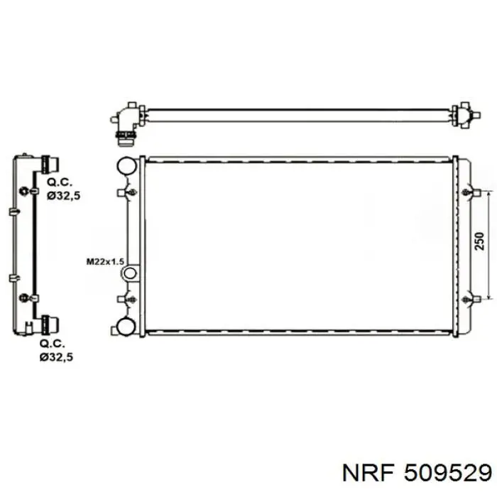 Radiador 509529 NRF