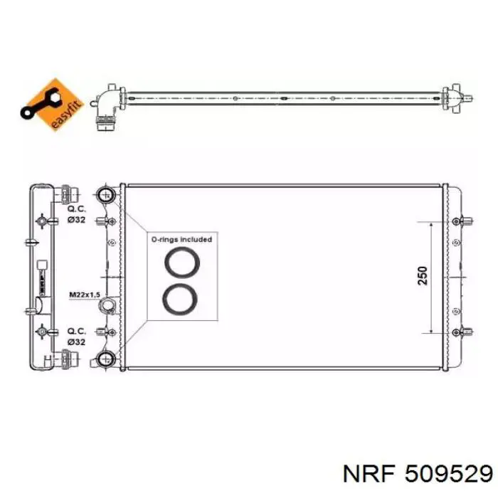 509529 NRF radiador