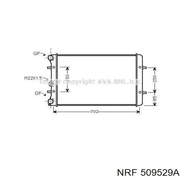 Radiador de água NRF 509529A