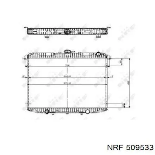Radiador de água NRF 509533