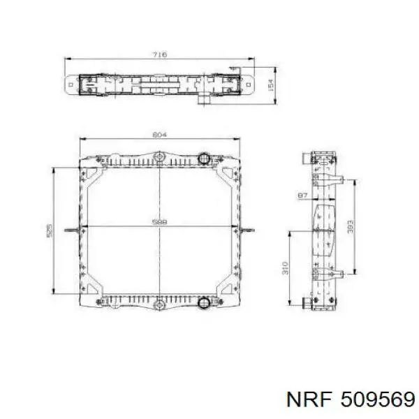 221-DF7721-00 Market (OEM) radiador refrigeración del motor