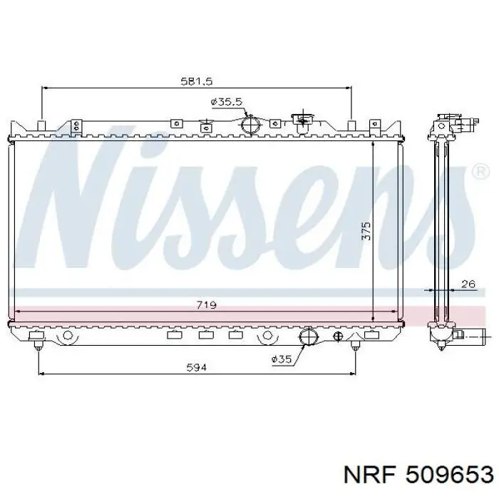 509653 NRF radiador