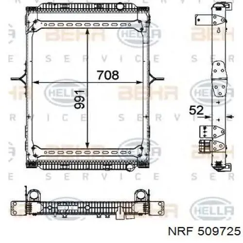 Radiador de água NRF 509725