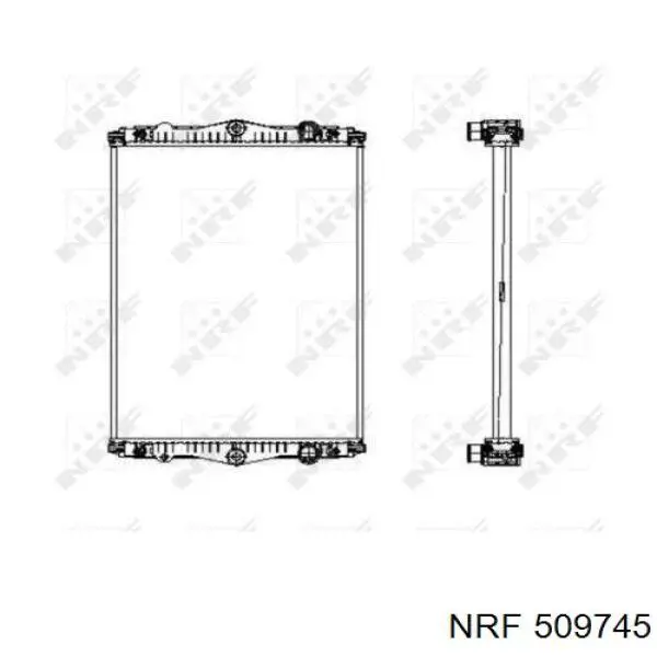 Radiador de água NRF 509745