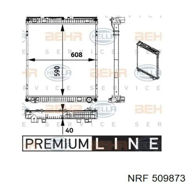509873 NRF radiador