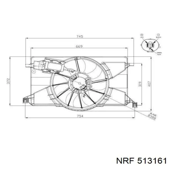 513161 NRF radiador
