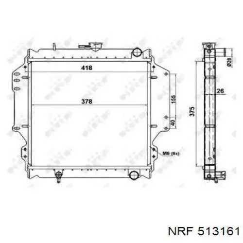 513161 NRF Refrigeración del motor
