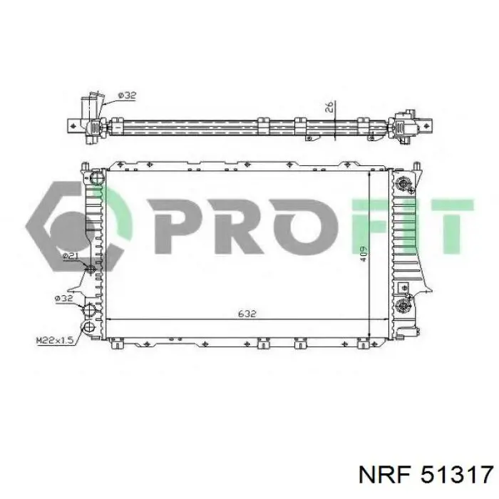 Radiador 51317 NRF
