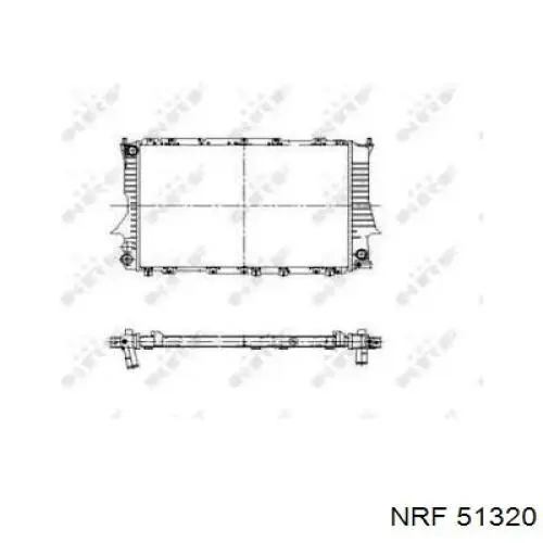 51320 NRF radiador refrigeración del motor