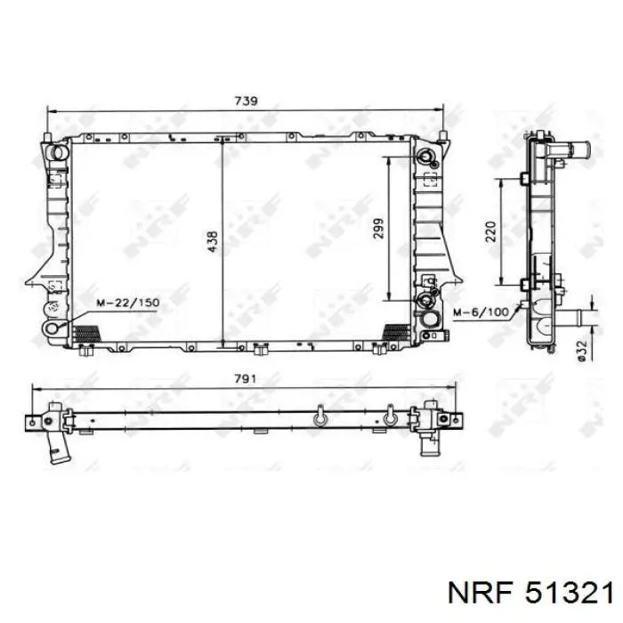 51321 NRF radiador