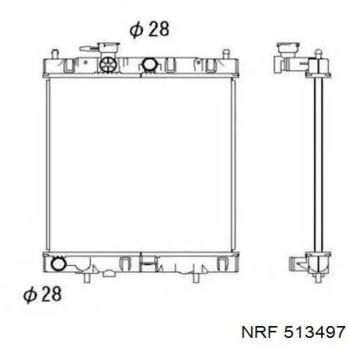 2146064J00 Nissan radiador refrigeración del motor