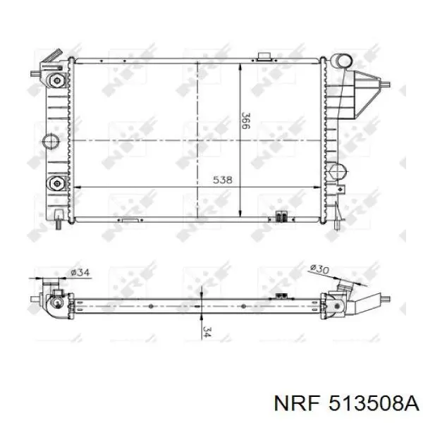 Radiador 513508A NRF