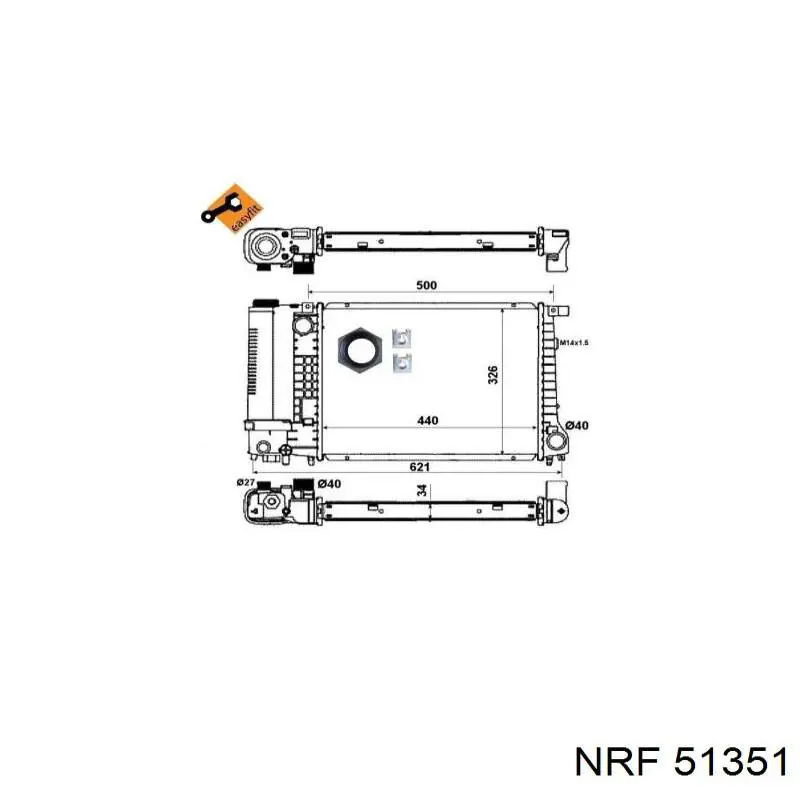 Comprar 51351 NRF Radiador de auto