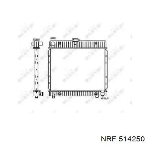 24250 NRF radiador refrigeración del motor