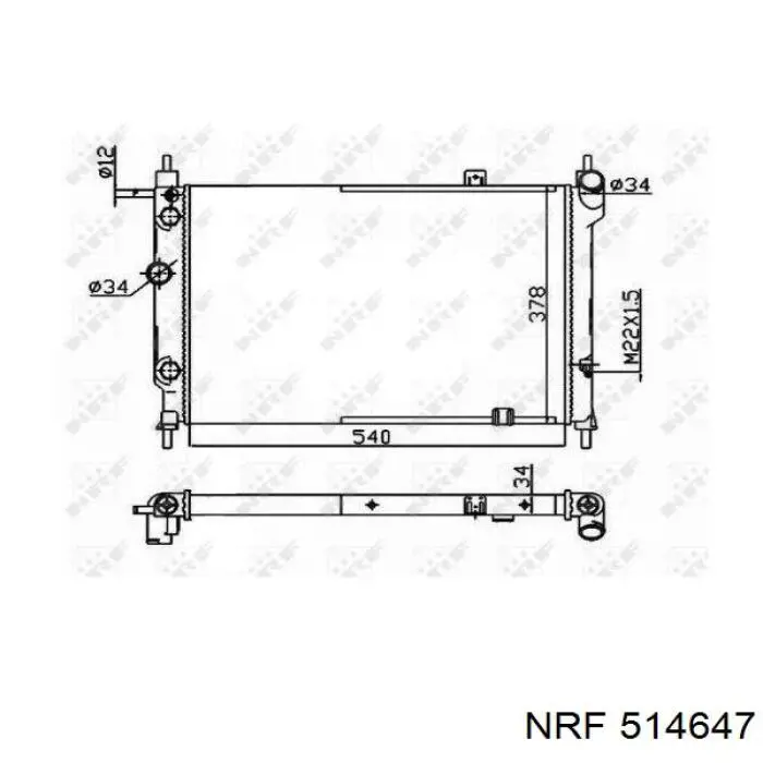 514647 NRF radiador