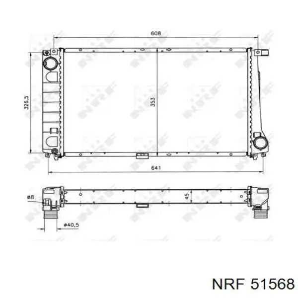 51568 NRF radiador