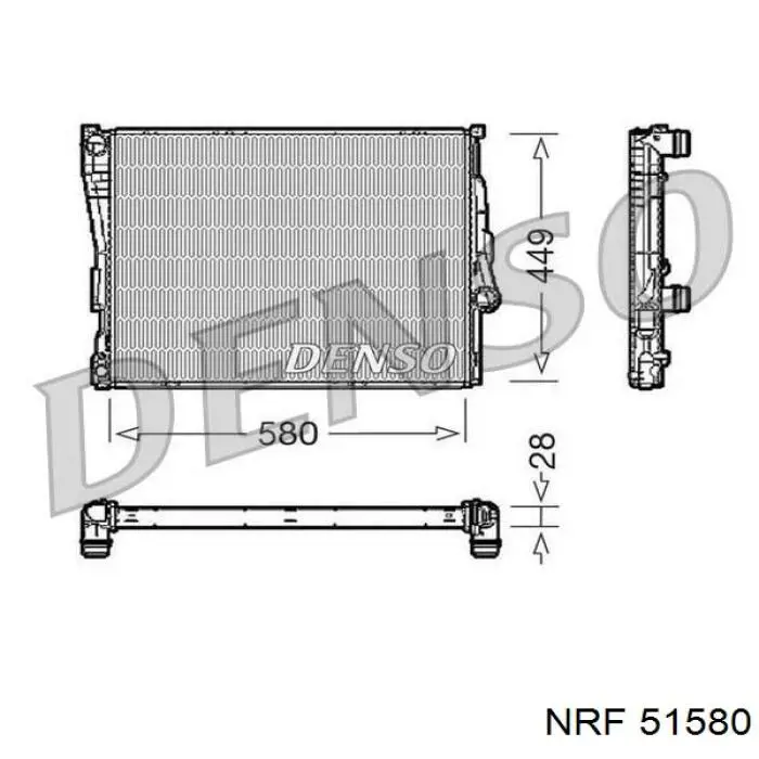 Radiador 51580 NRF
