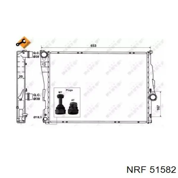 Radiador 51582 NRF