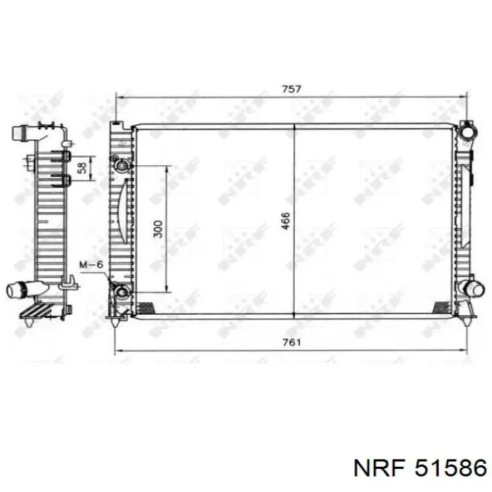 Radiador 51586 NRF