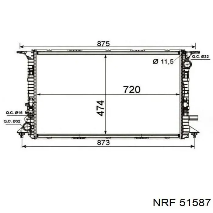 Radiador 4D0121251F VAG