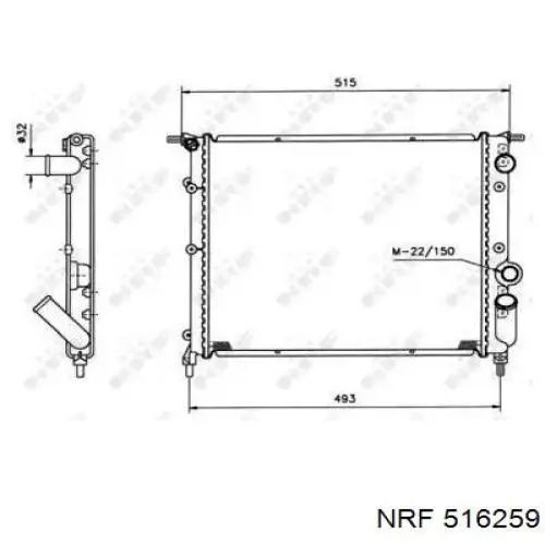 516259 NRF radiador