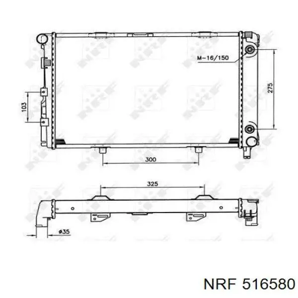 516580 NRF radiador