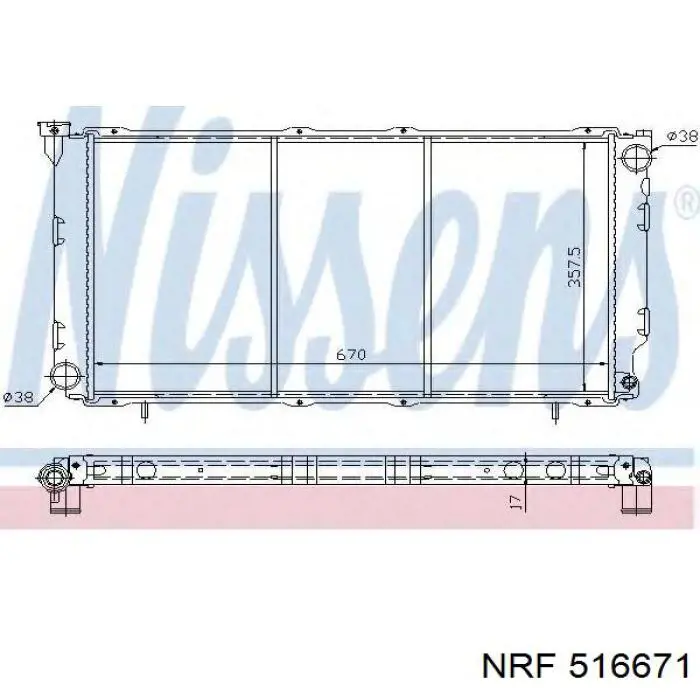 516671 NRF radiador