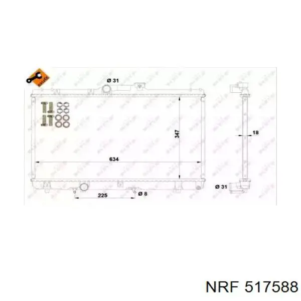 517588 NRF radiador
