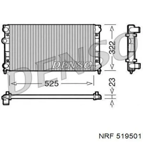 519501 NRF radiador