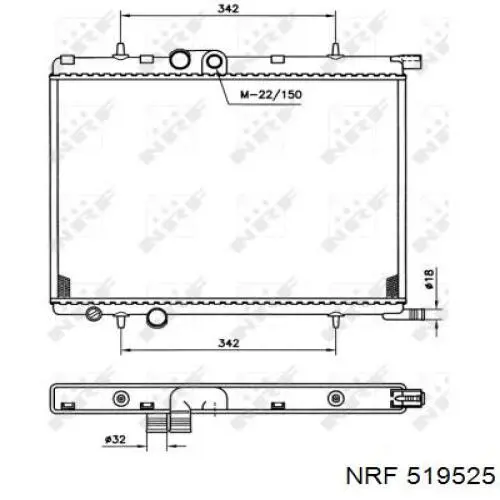 519525 NRF radiador