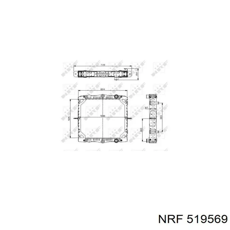 519569 NRF radiador refrigeración del motor